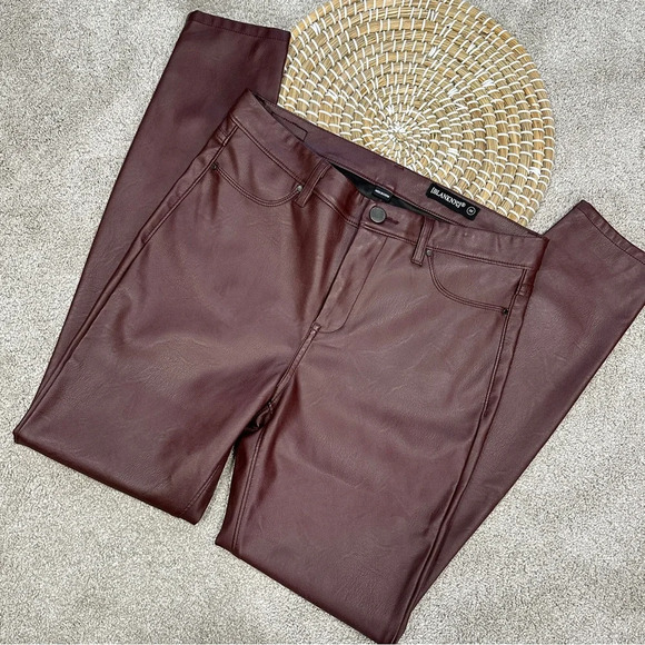 SOLD | Blank NYC Vegan Soft Leather Pants Mid-Rise Skinny Fit in Oxblood Size 30 - Picture 2 of 15
